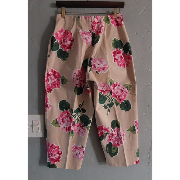 BRIGGS Pants Capri Women Size 10 Petite, Cotton, Spandex, Zipper, Floral,made In - Picture 8 of 9